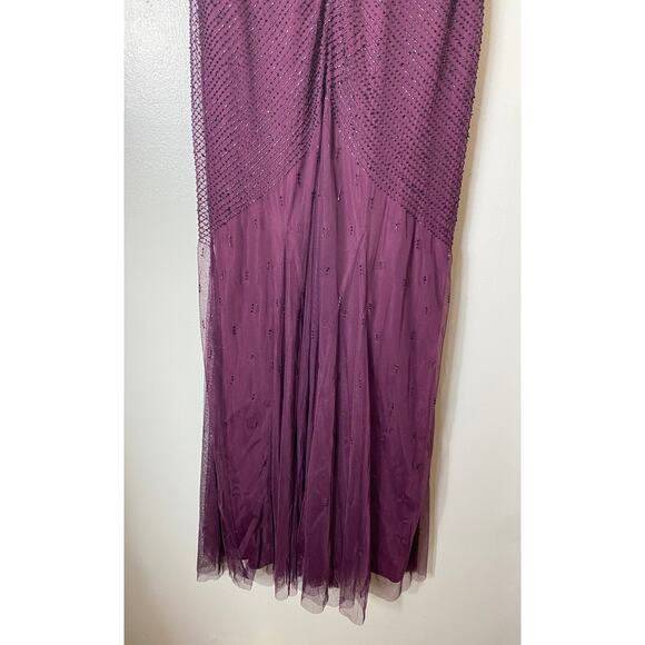 ADRIANNA PAPELL DRESS GOWN 8 MOTHER OF THE BRIDE FORMAL EVENING BRIDESMAID - Picture 9 of 13